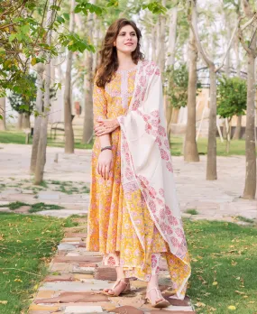 Aaira A-Cut Block Printed Kurta