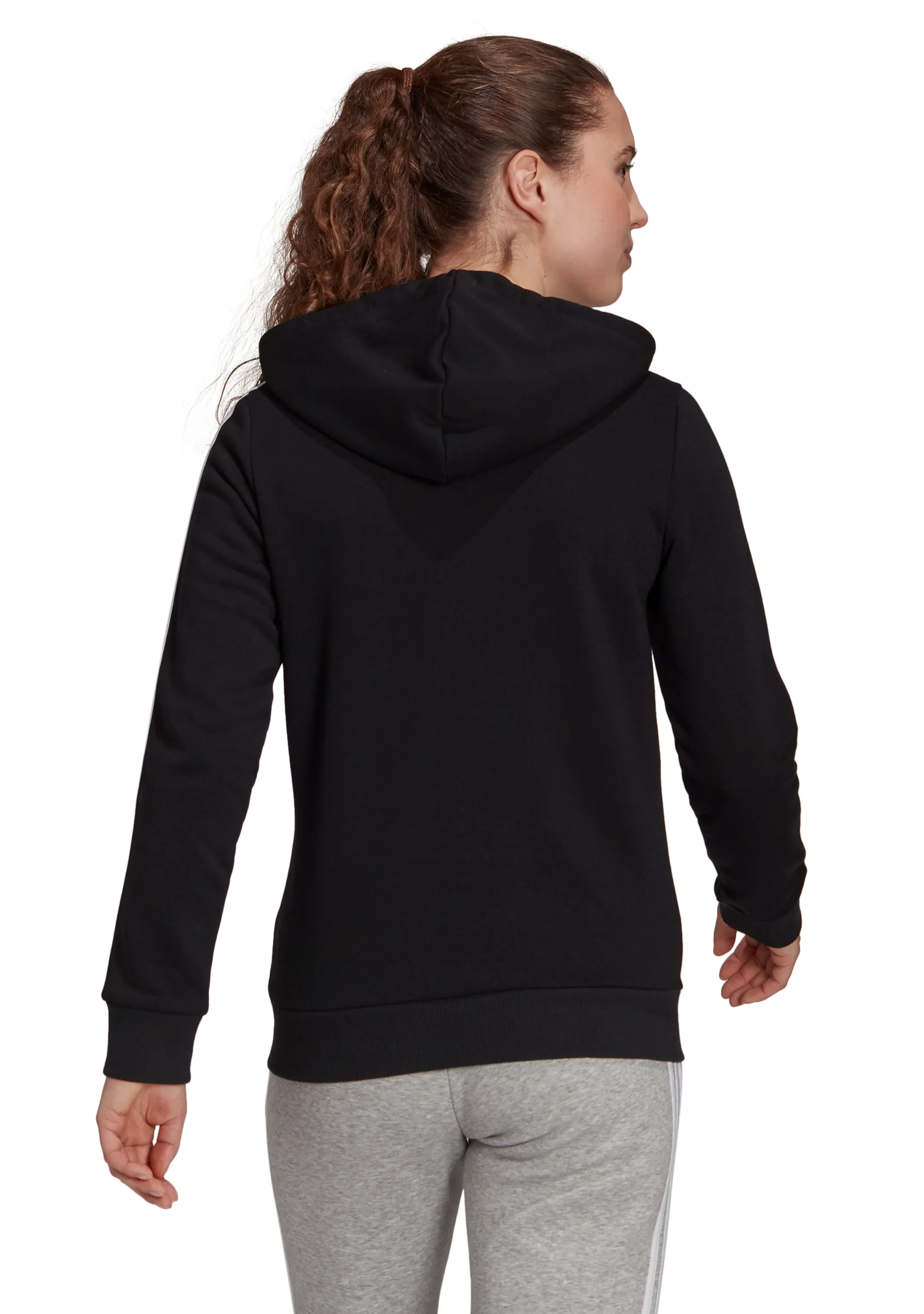 Adidas Womens Fleece 3-Stripes Full-Zip Hoodie <br> GM5567