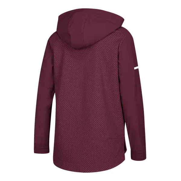 adidas Women's Maroon/White Squad Jacket