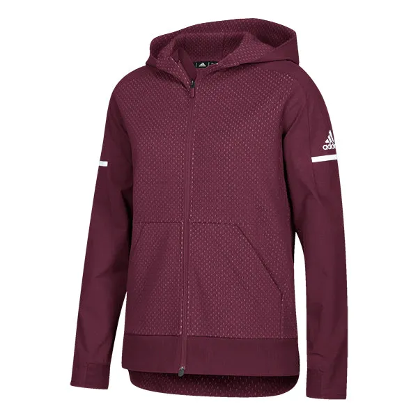 adidas Women's Maroon/White Squad Jacket