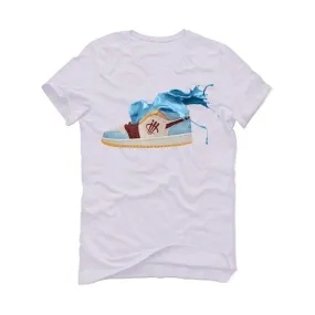 Air Jordan 1 Mid Fearless (Maison Chateau Rouge) White T-Shirt (SPLASH)