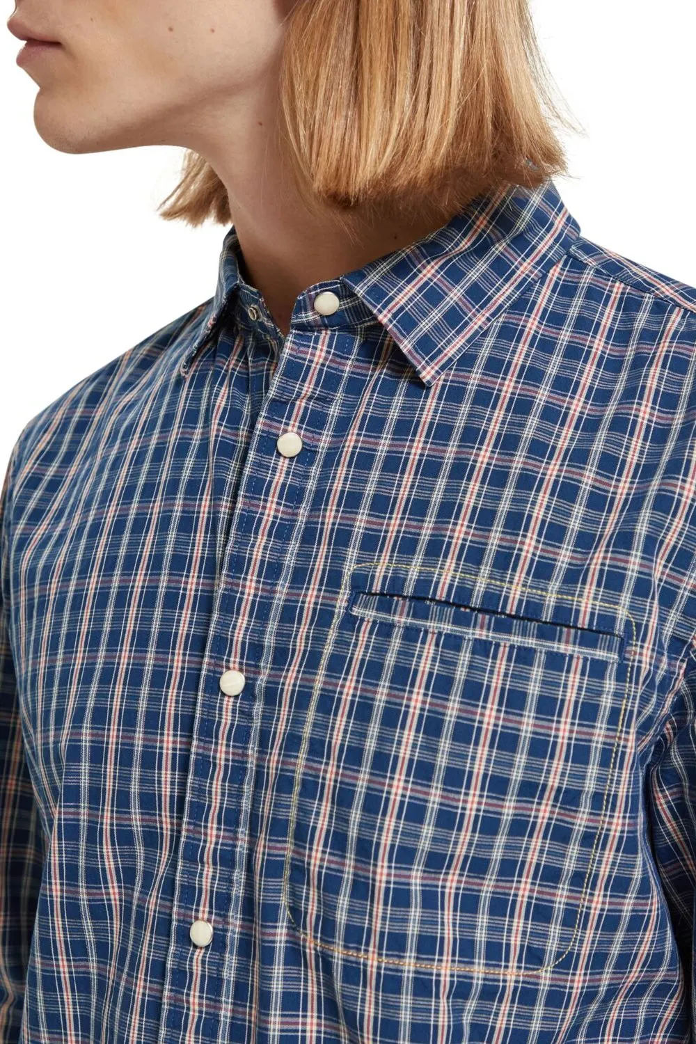 Archive Minimal Check Shirt | Blue Red Check