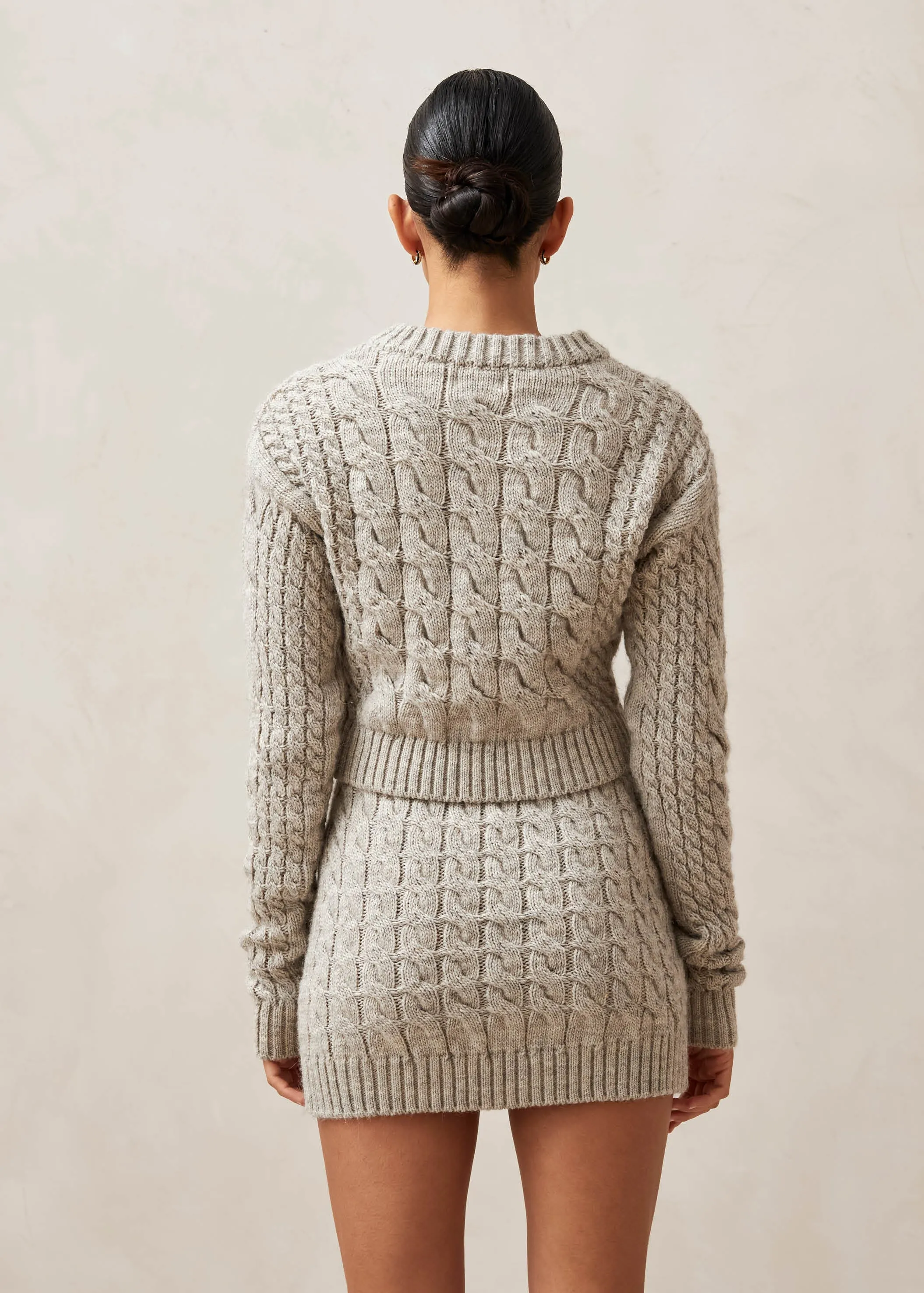 Blossom Gray Tricot Sweater