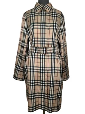 Burberry Check Belted Trench Coat Size M