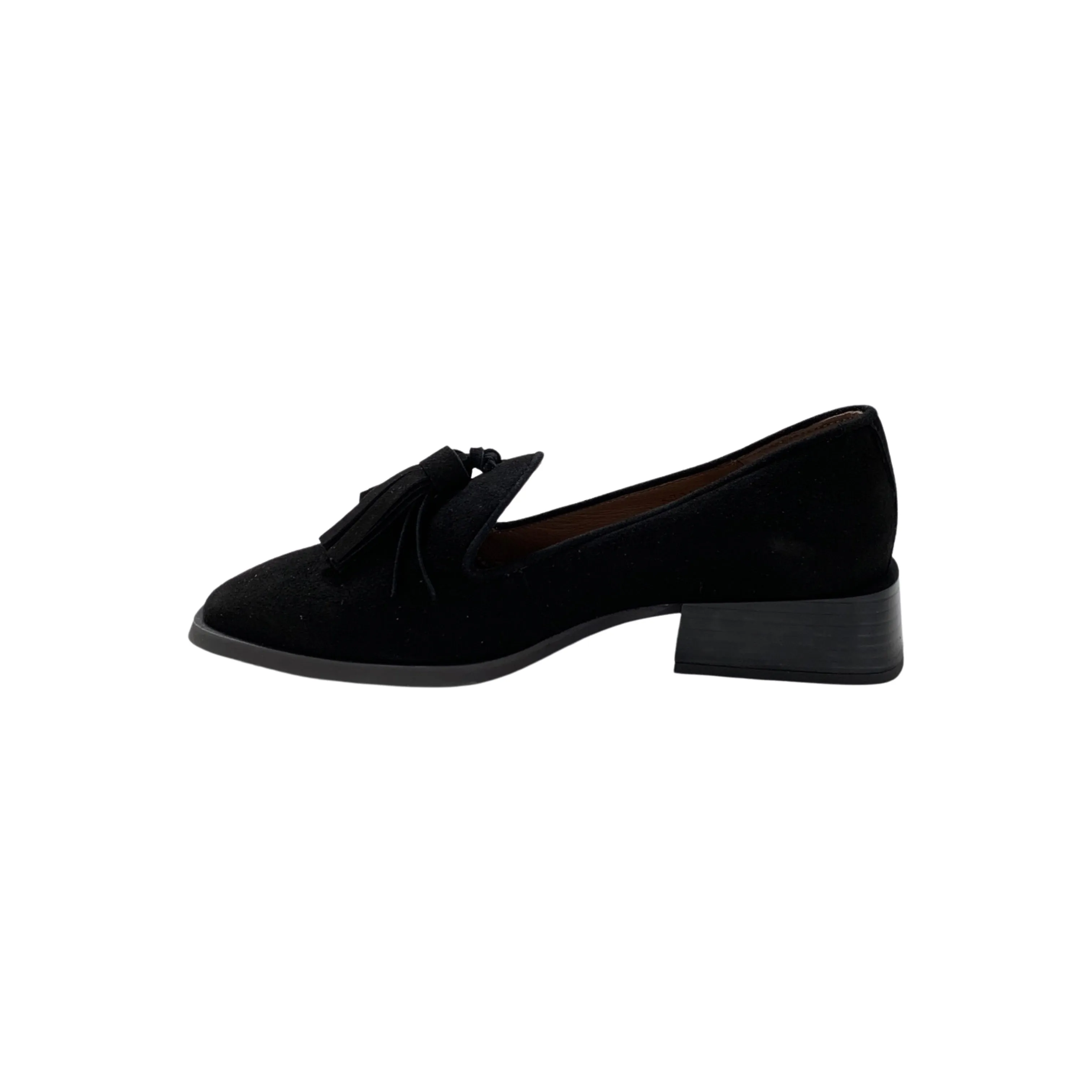 C6801 Black Suede Flat