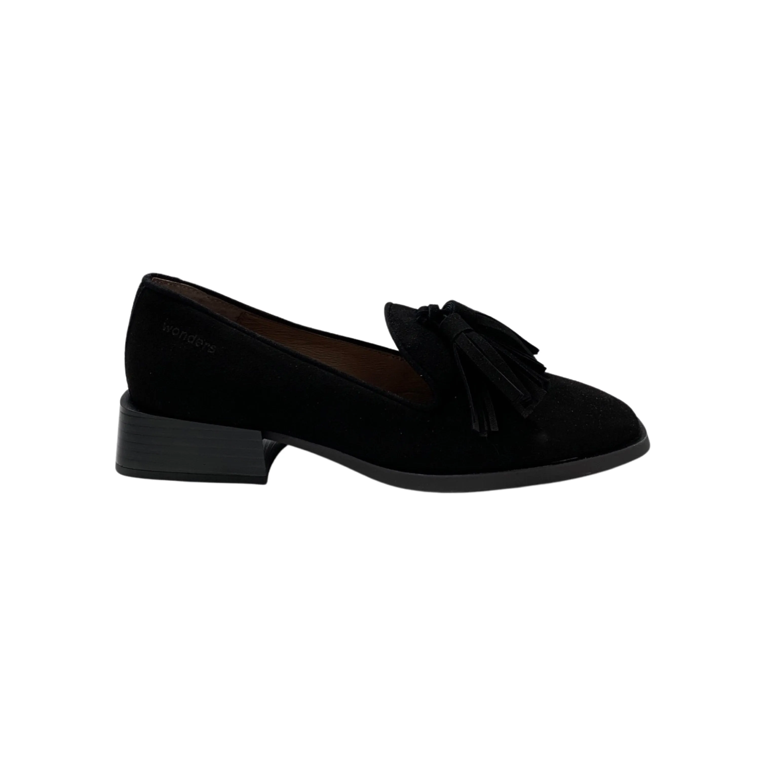 C6801 Black Suede Flat