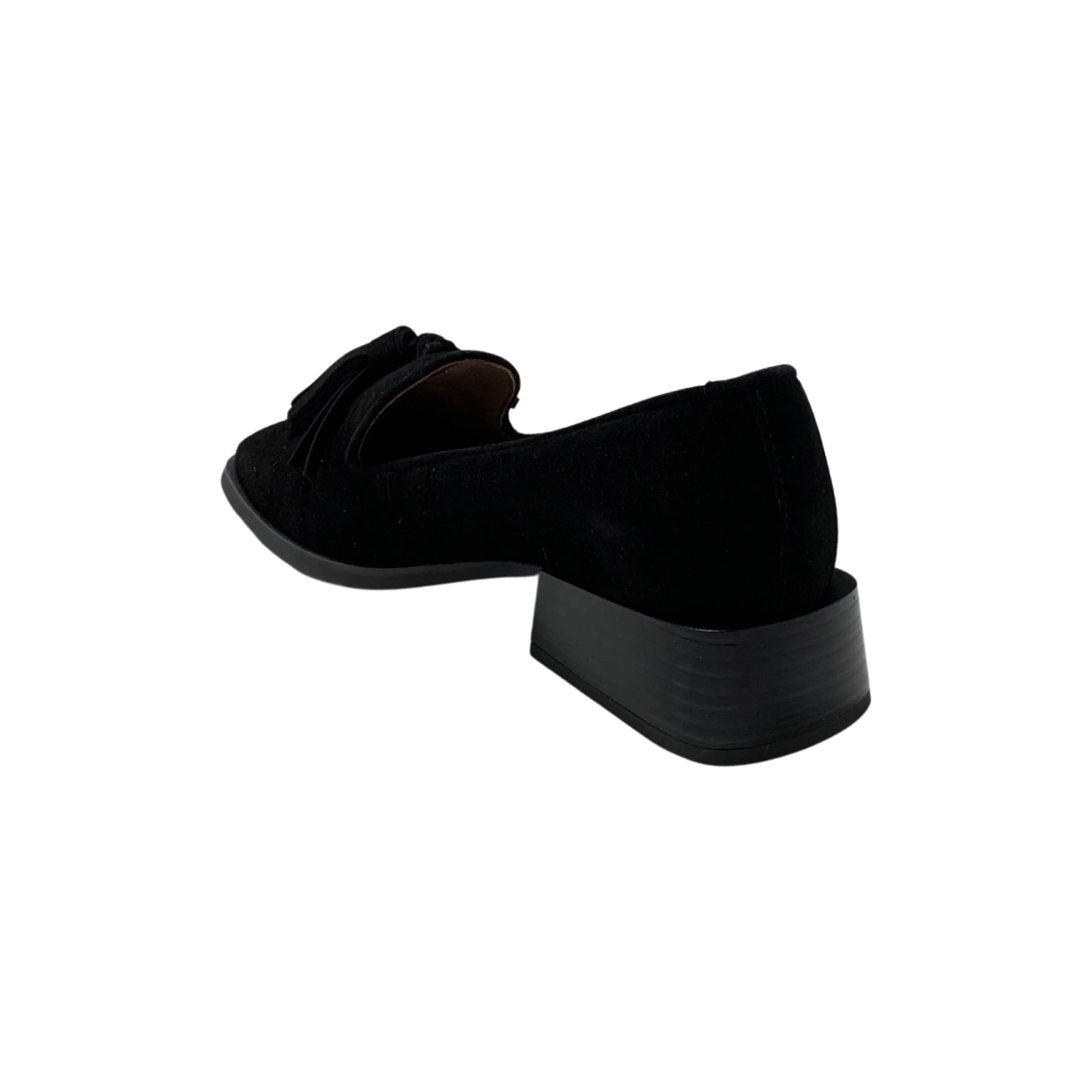 C6801 Black Suede Flat