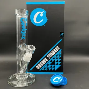 Cookies Original Straight Tube Glass Water Pipe - 13.25