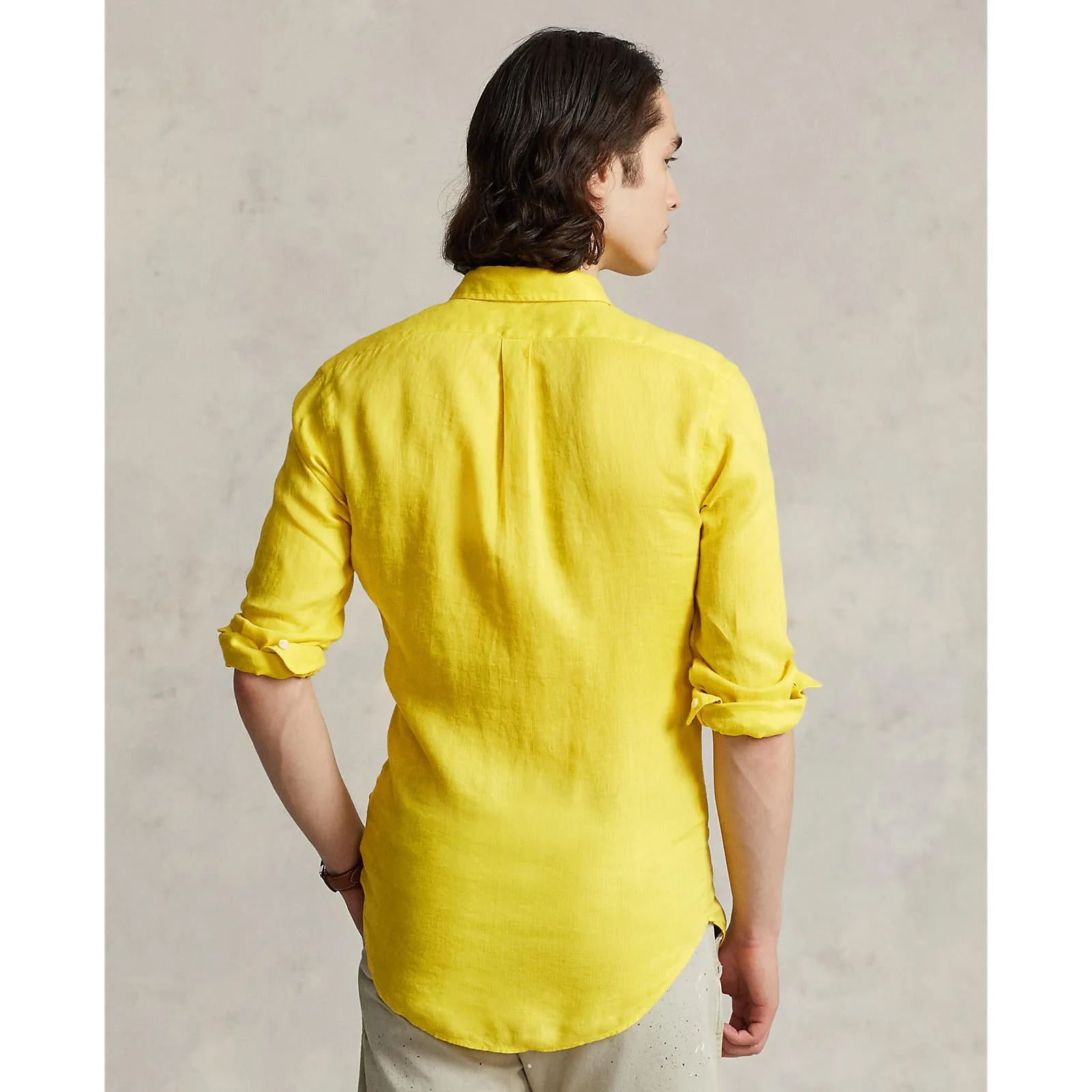 Custom Fit Linen Shirt - Lemon