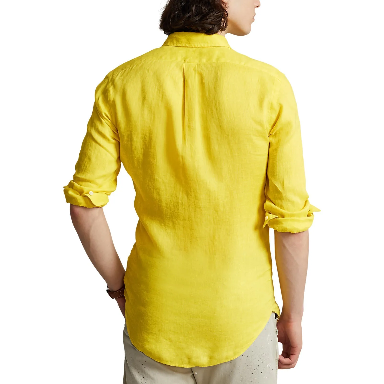 Custom Fit Linen Shirt - Lemon