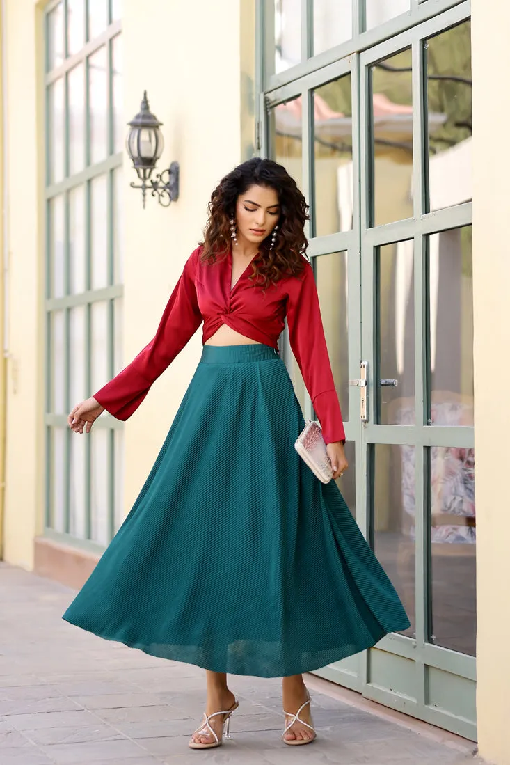 Delilah- Pretty Pleat Umbrella Skirt