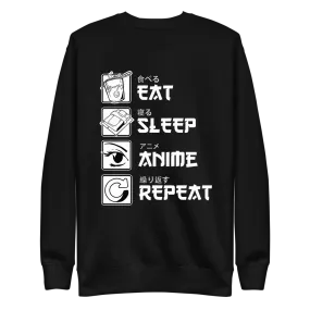 Eat Sleep Anime Repeat Sweatshirt