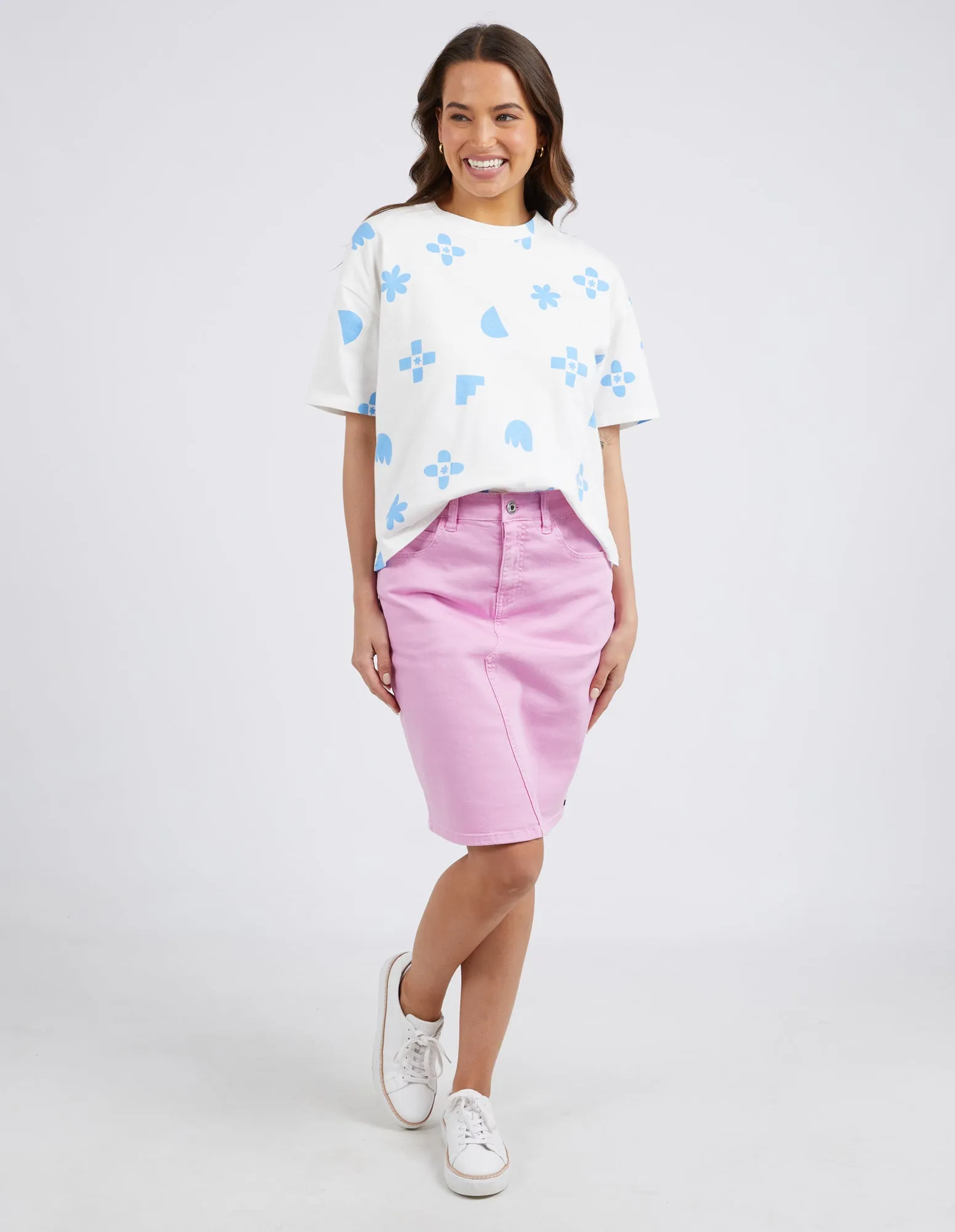 Elm Belle Denim Skirt - Sweet Lilac