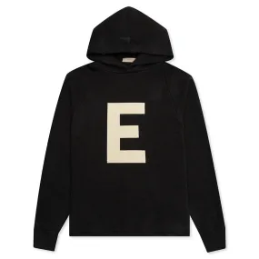 Essentials Kid's Big E Knit Hoodie - Iron