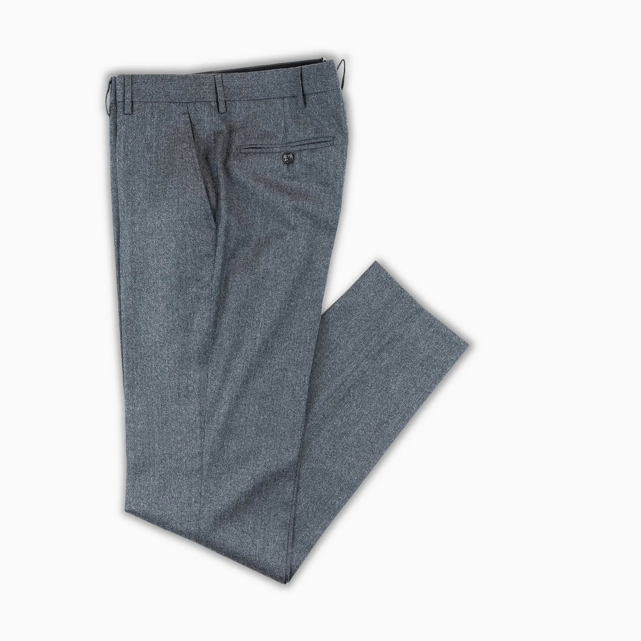 Flavien Chino Pants Cashmere and Wool (dark grey melange)