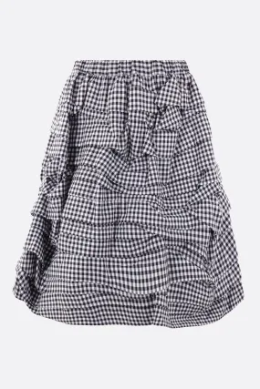 flounced poplin skirt