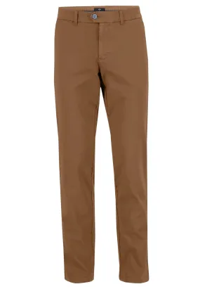 Fynch Hatton MODERN-FIT CHINO PANTS - Coffee