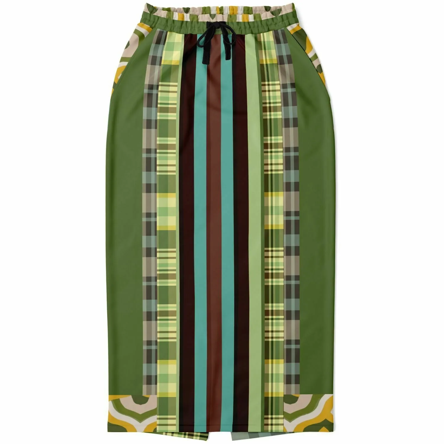 Green Caravan Eco-Poly Long Pocket Skirt