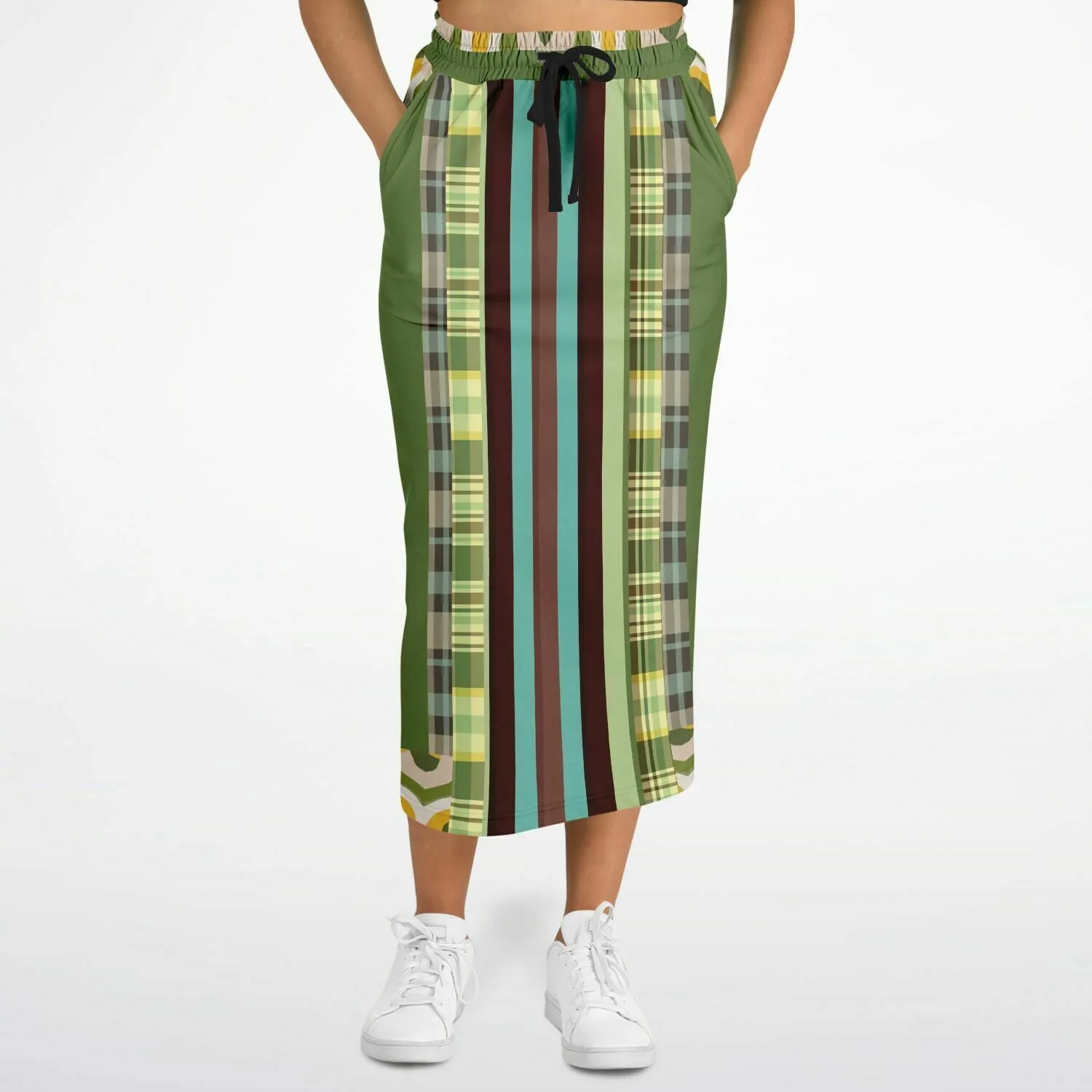 Green Caravan Eco-Poly Long Pocket Skirt