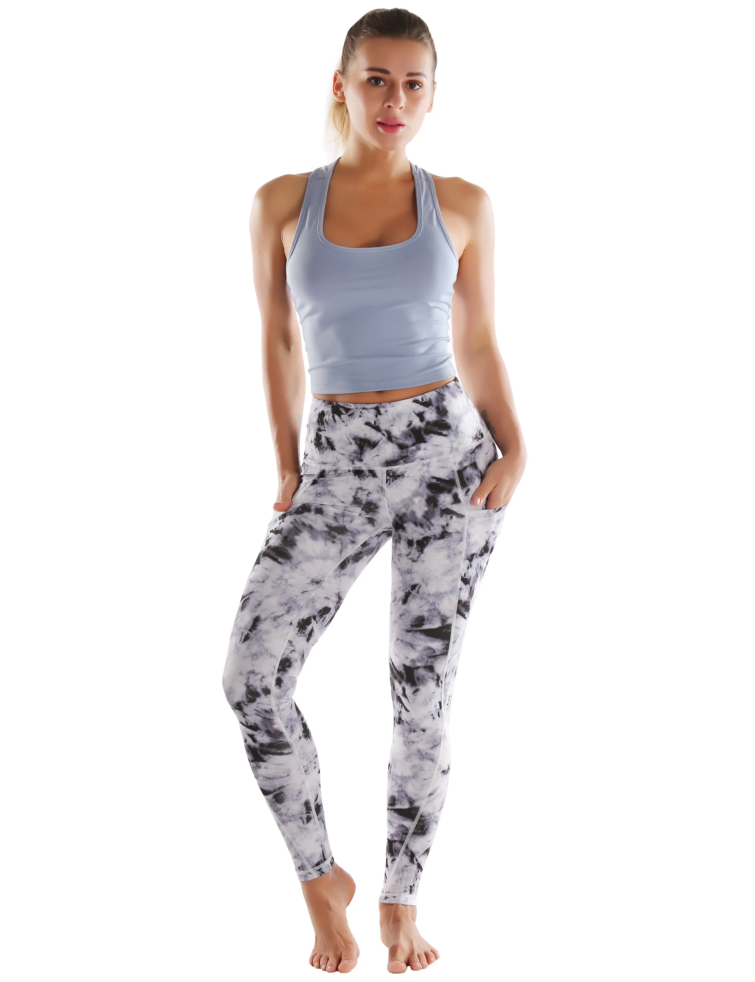 High Waist Side Pockets Yoga Pants blackdandelion