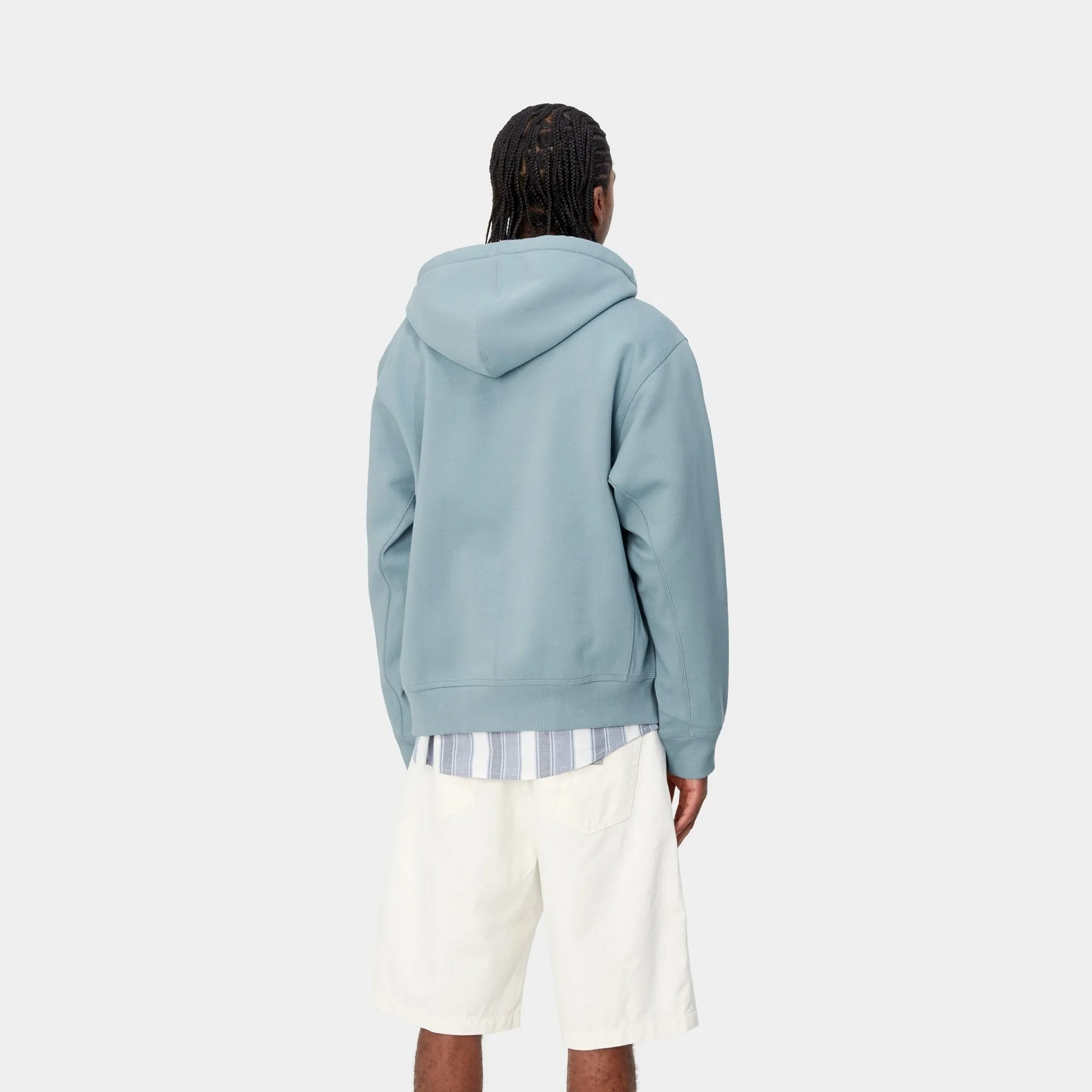 Hooded American Script Jacket | Frosted Blue