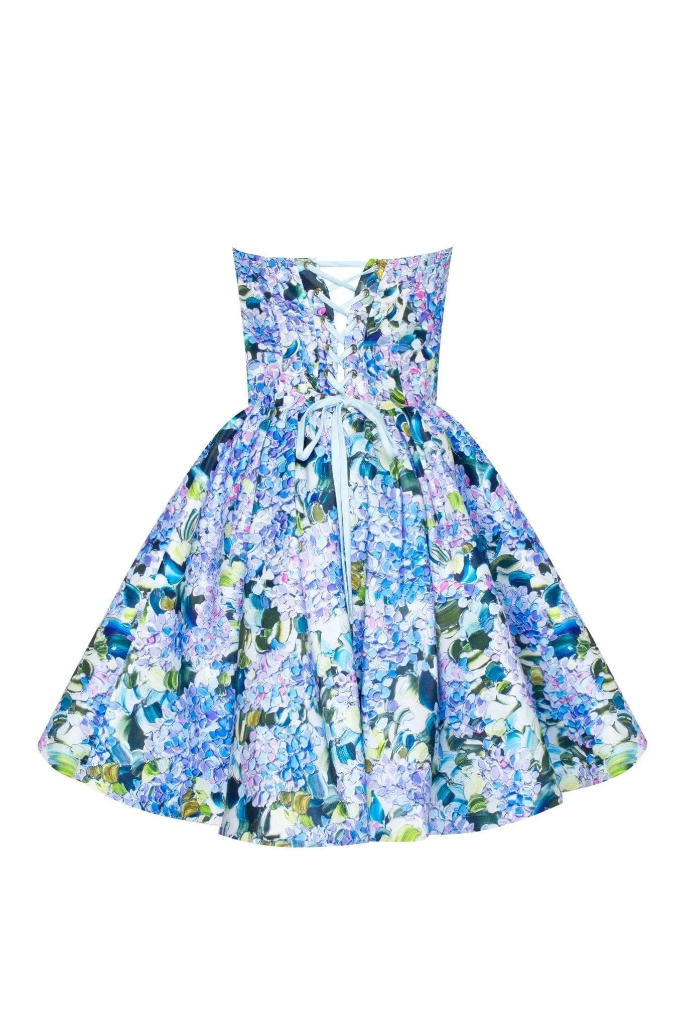 Hydrangea corset mini dress