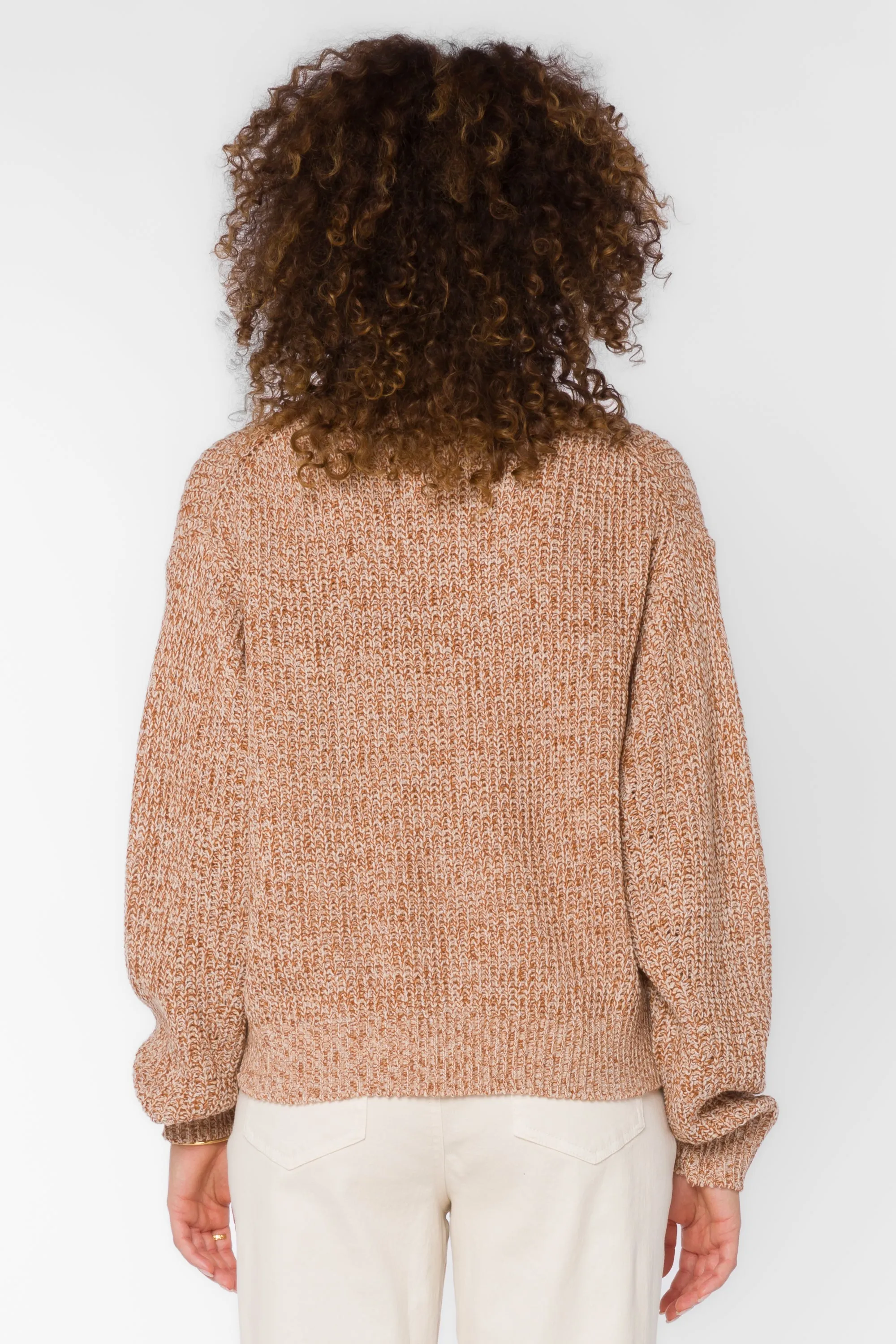 Justine Marled Brown Sweater