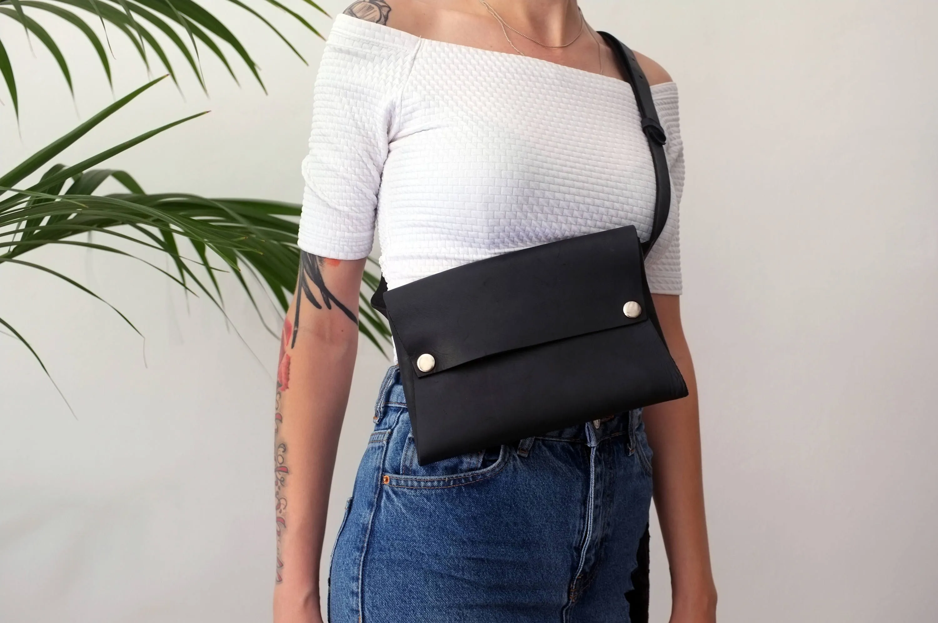 Minimalist Leather Belt Bag