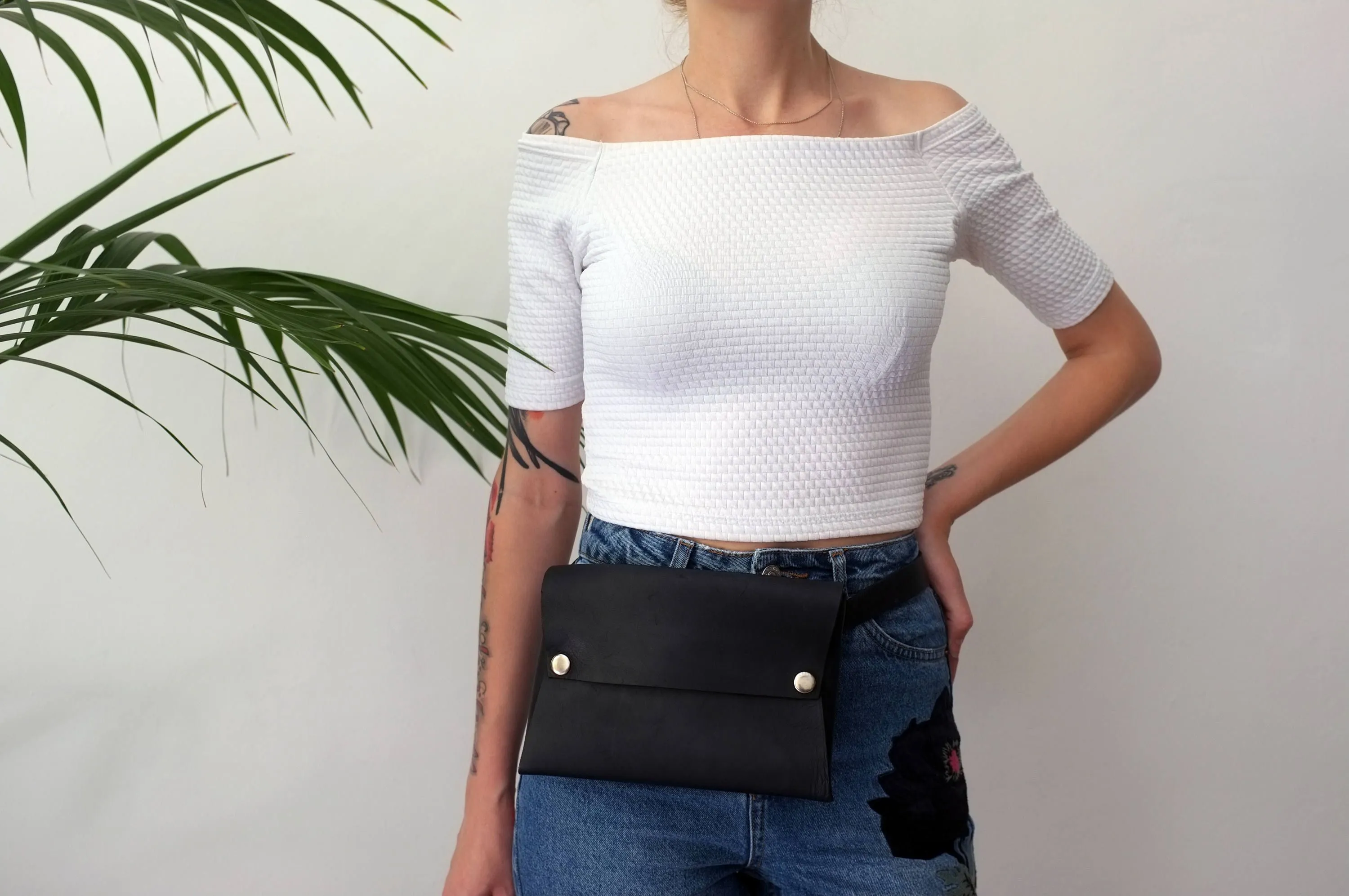 Minimalist Leather Belt Bag