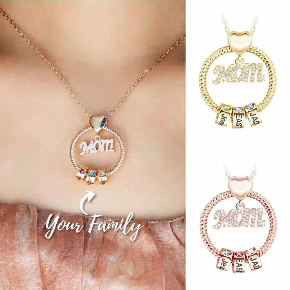 Mother's Day Gift Personalized Circle Pendant