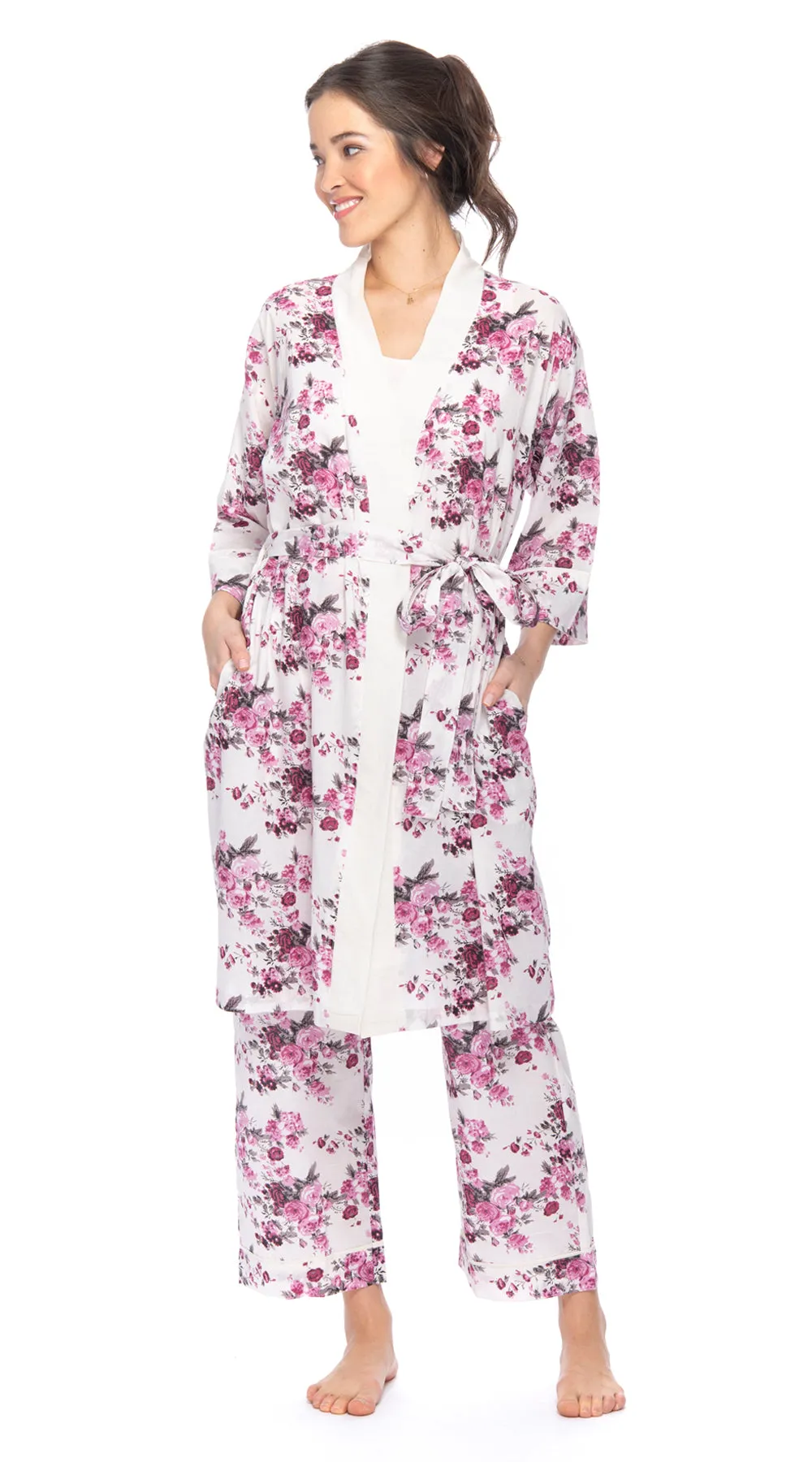 Organic Cotton Bathrobe - white