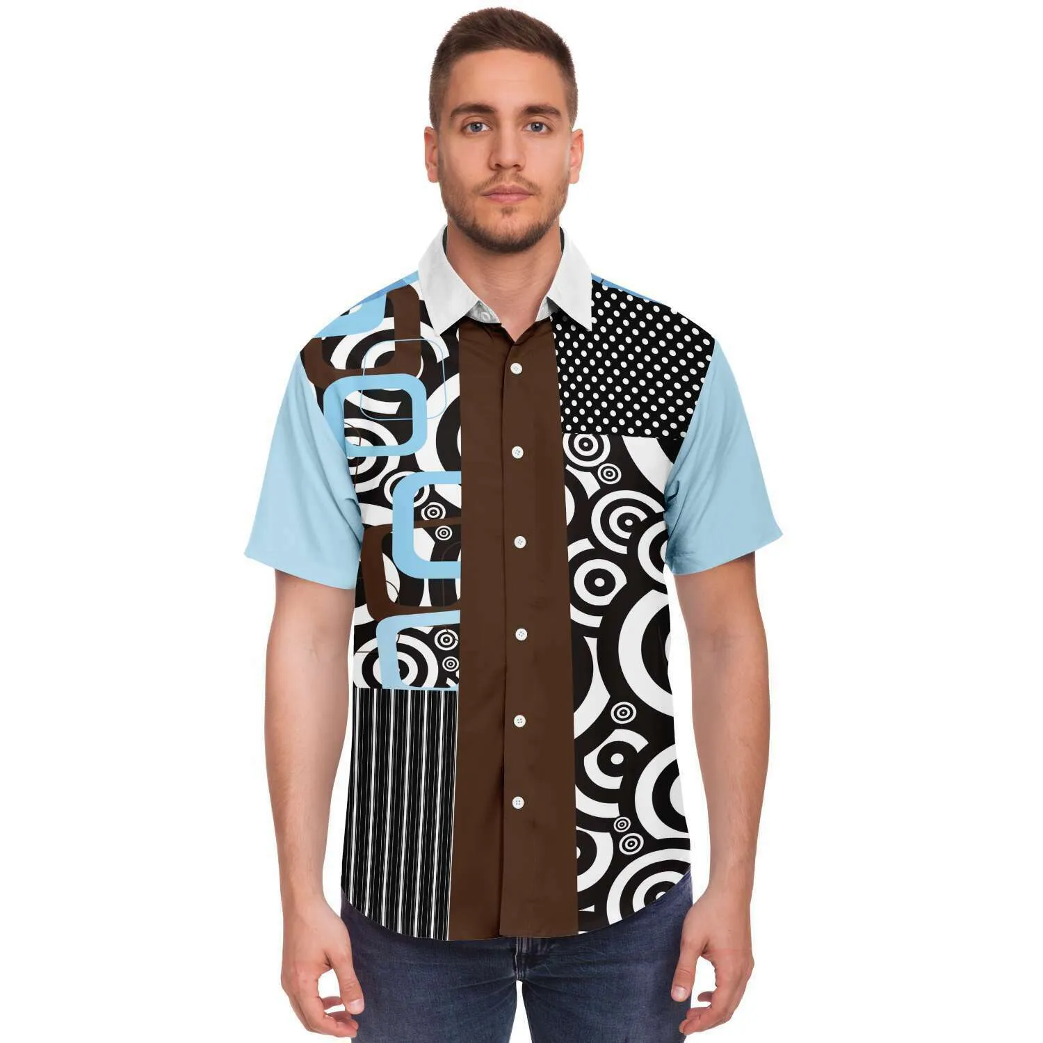 Pacific Palisades Patchwork Button Down Shirt