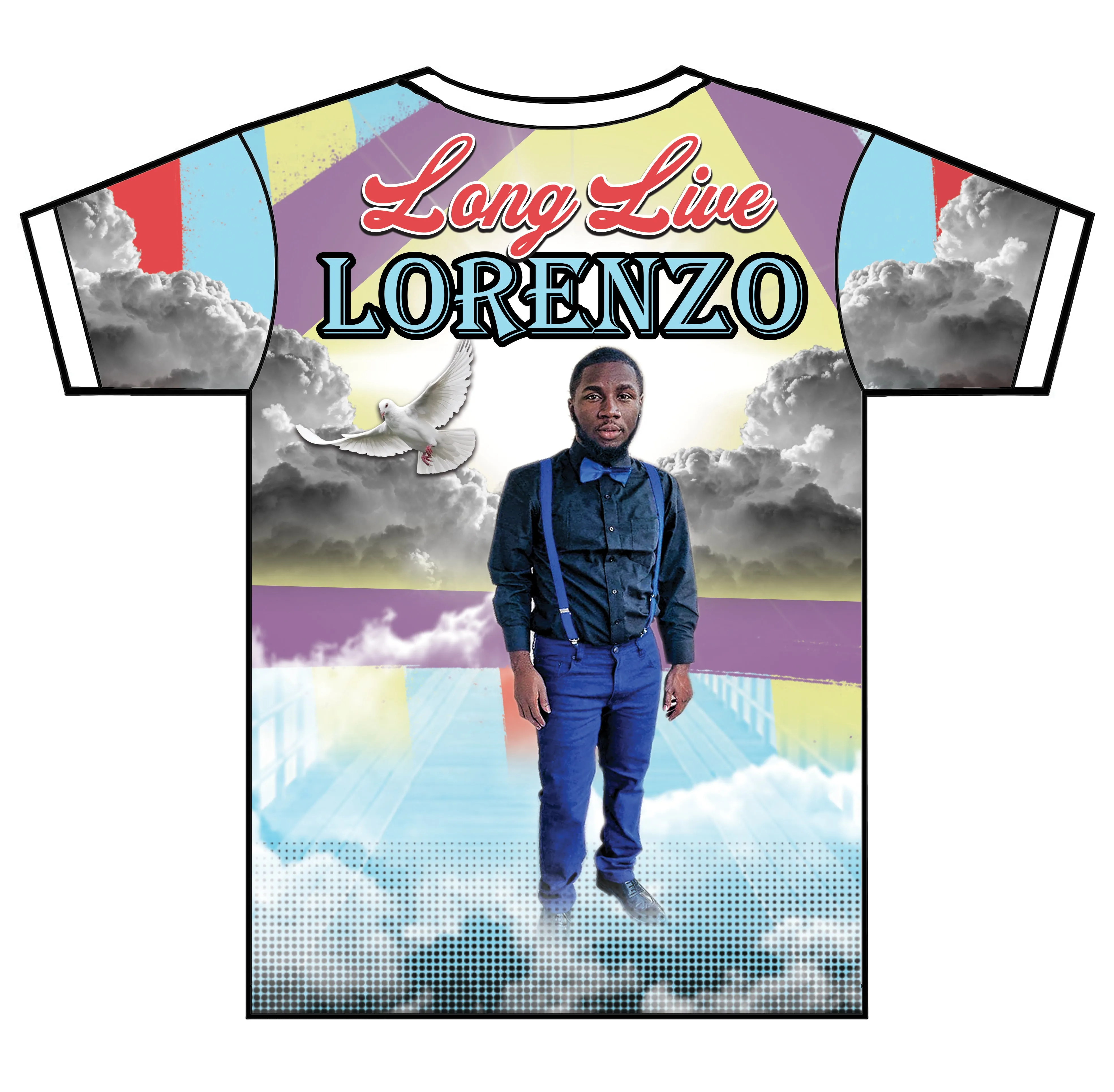 "Colorful Wings" Custom Designed Memorial 3D shirt