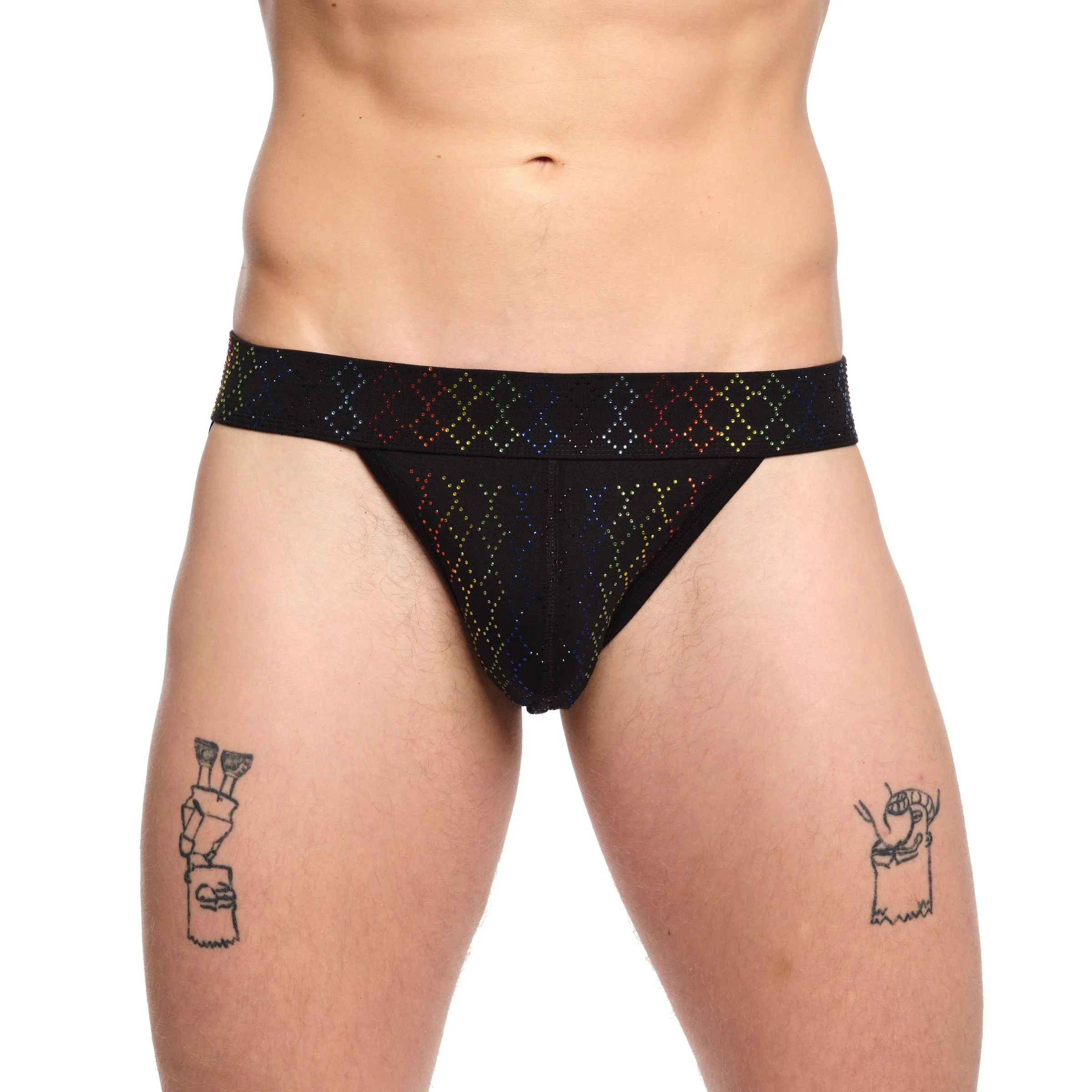 Rainbow Crystal Sport Brief Black