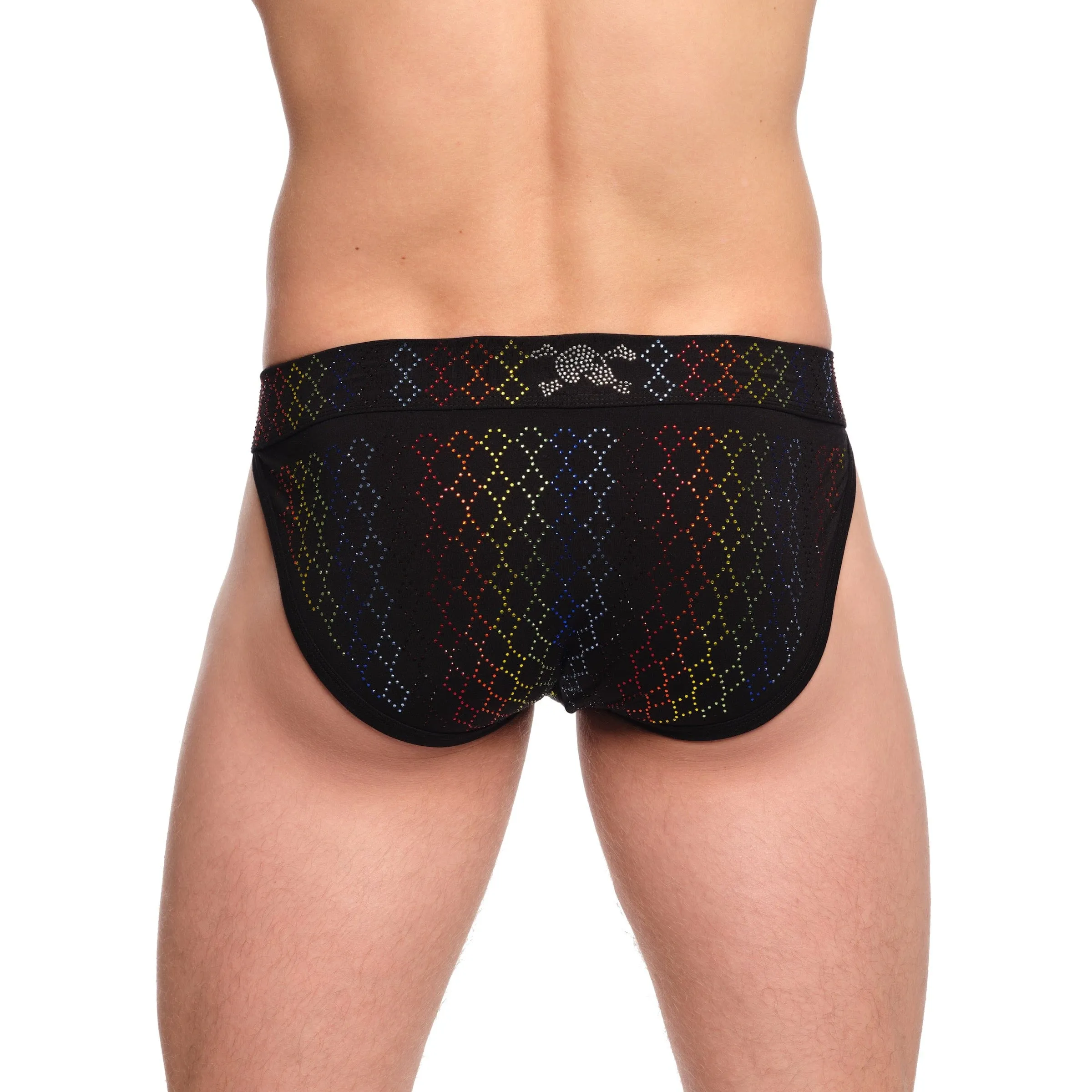 Rainbow Crystal Sport Brief Black