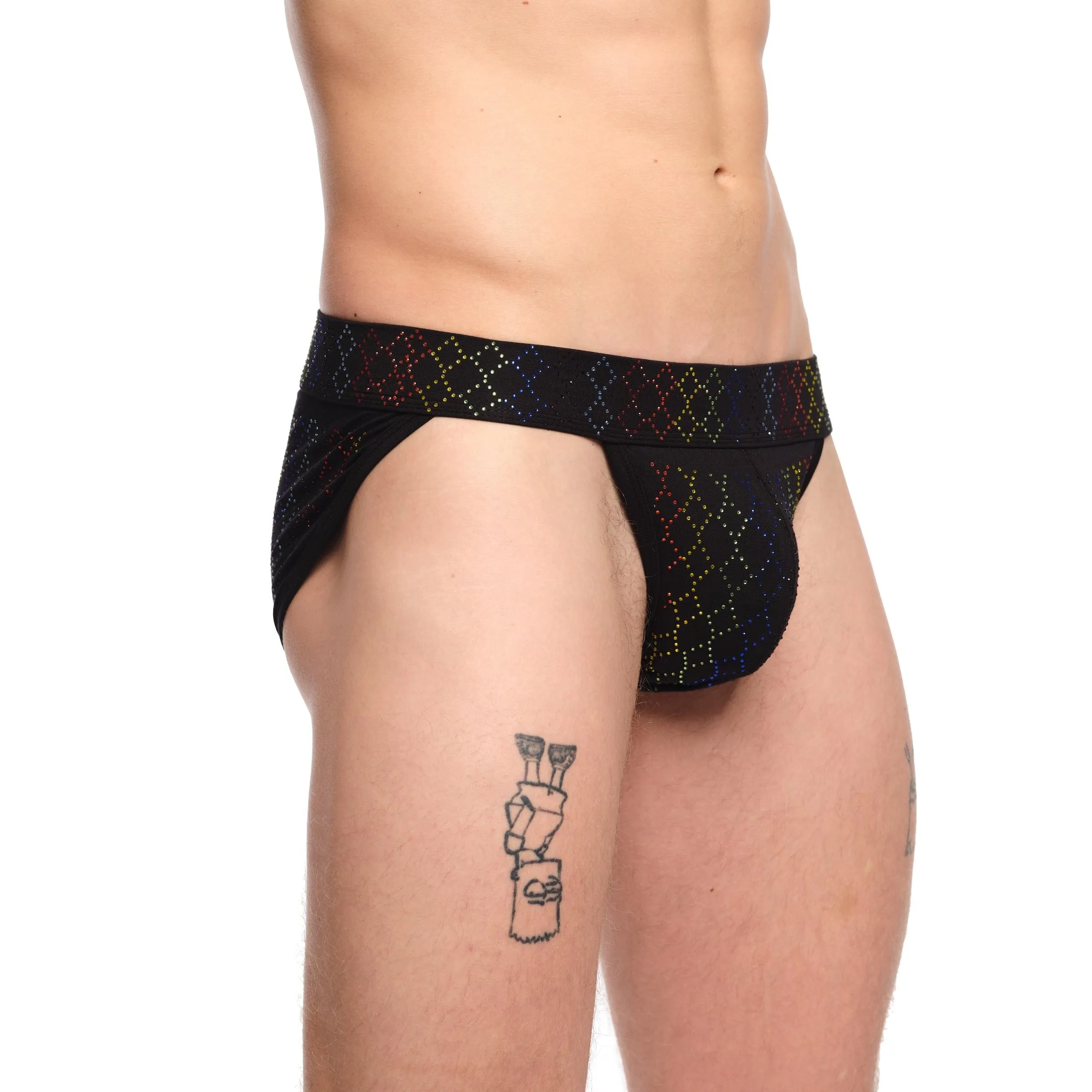 Rainbow Crystal Sport Brief Black