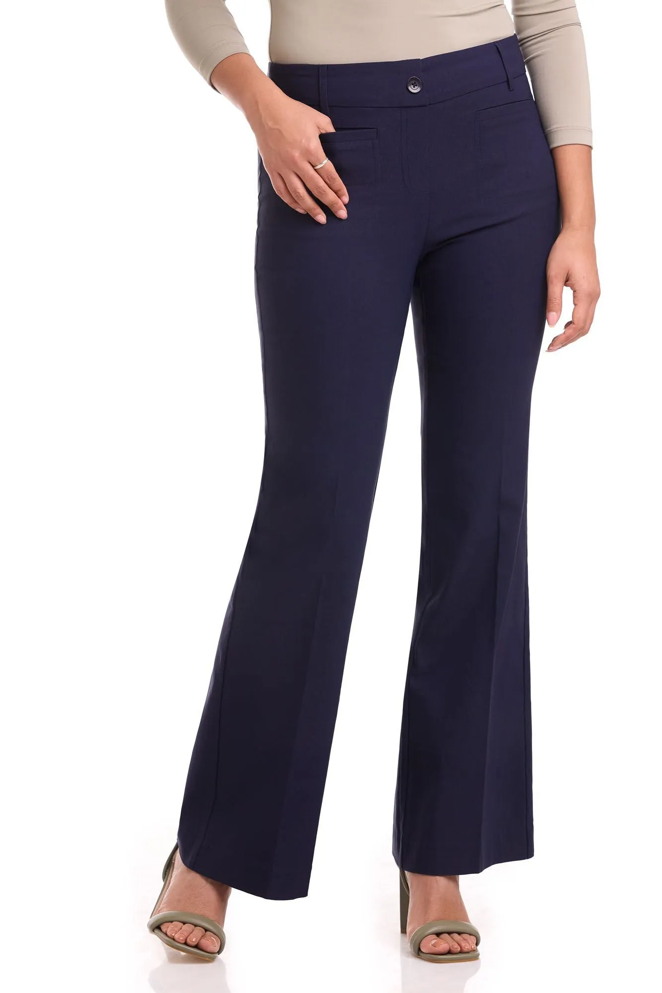 Rekucci EcoCosy Comfort Pull-On Flared Leg Pant