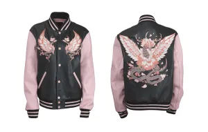 Sakura Rose Authentic Leather Letterman