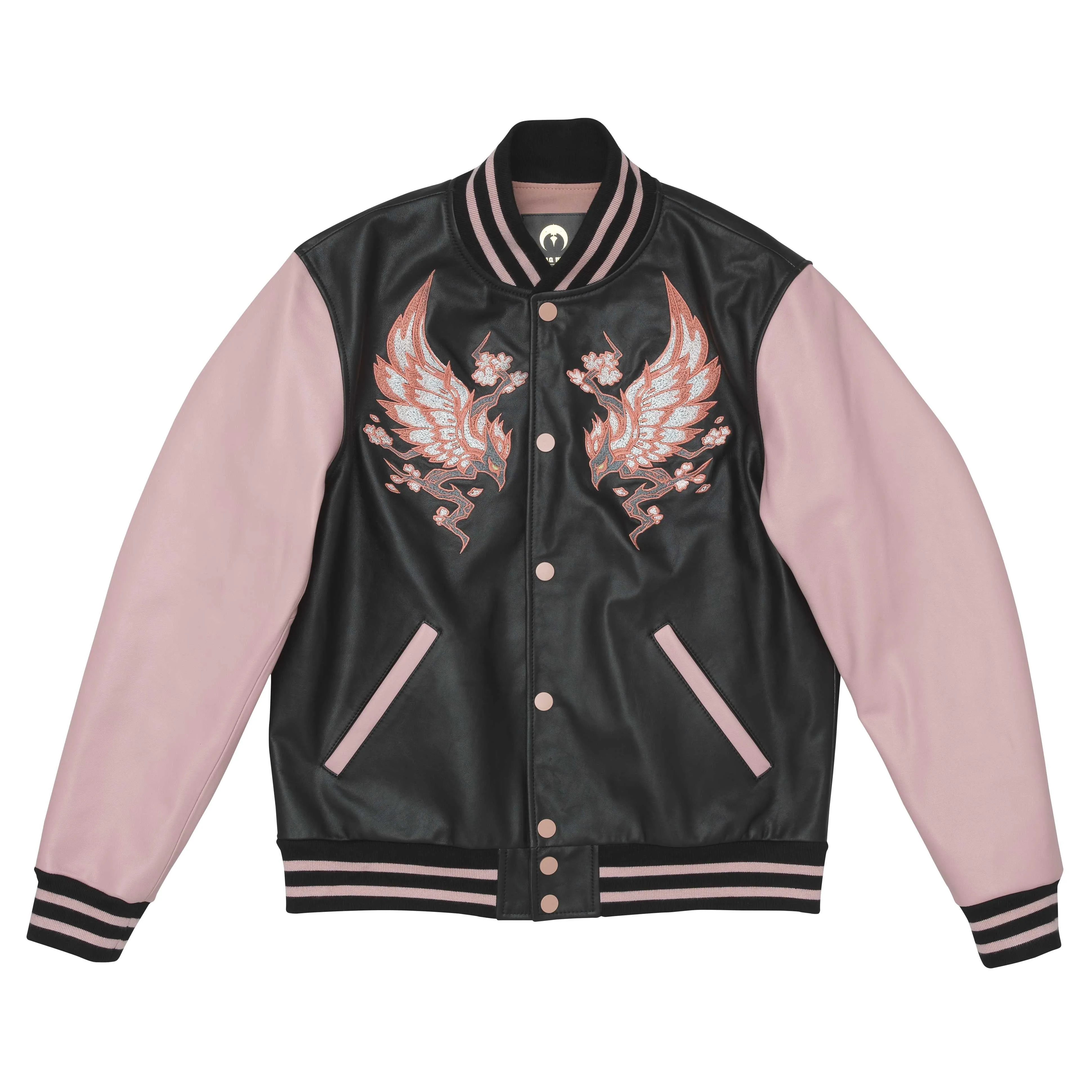 Sakura Rose Authentic Leather Letterman