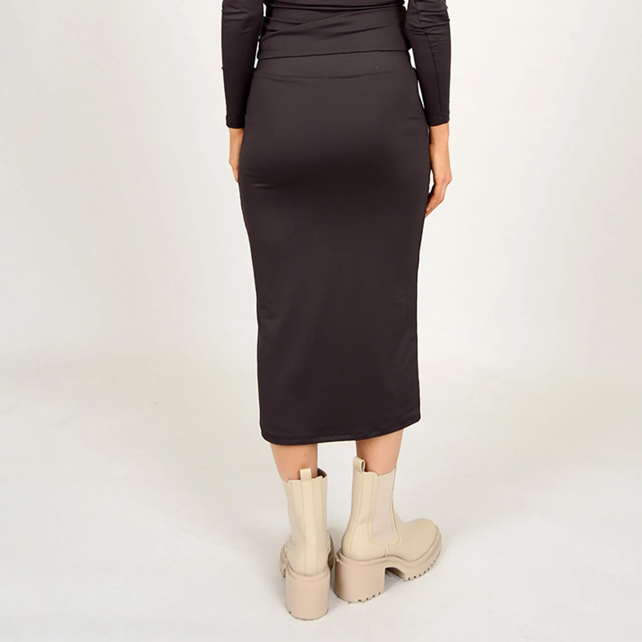 Second Skin | Like a Glove Pencil Skirt -Dark Brown