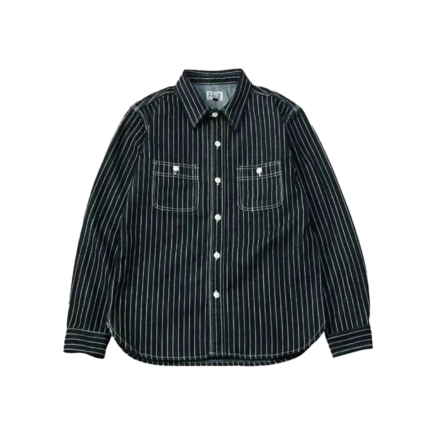 The Flat Head 10oz Wabash Work Shirt Blue