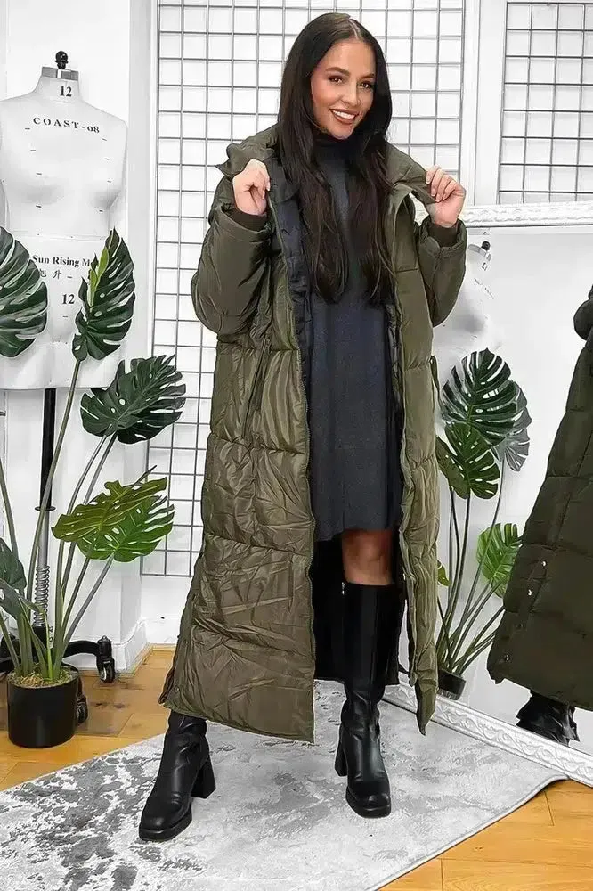 Thick Padded Maxi Parka Jacket