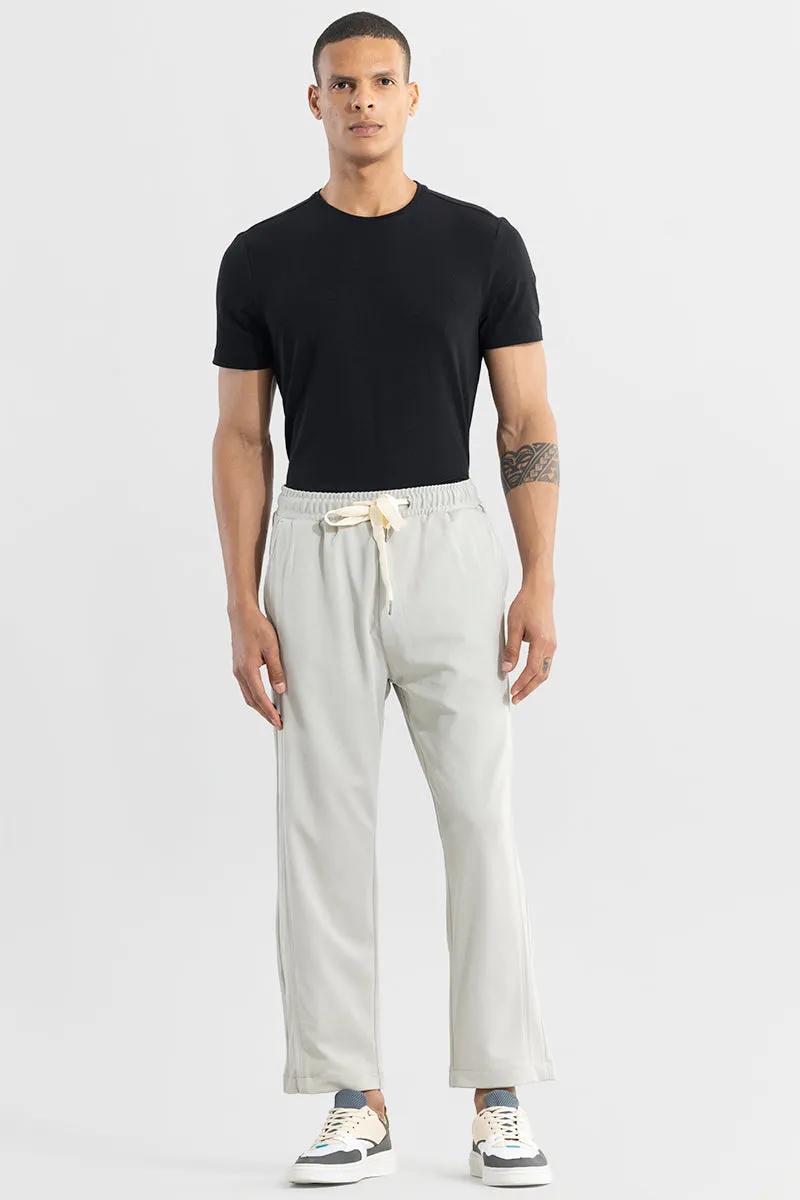 Waffle Knit Ash Grey Relaxed Fit Pant