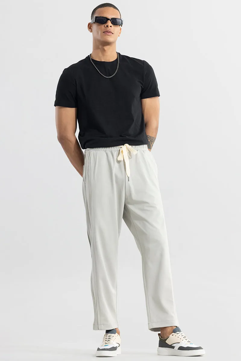 Waffle Knit Ash Grey Relaxed Fit Pant