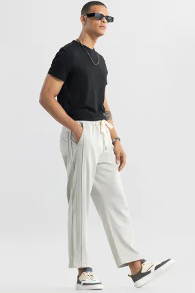 Waffle Knit Ash Grey Relaxed Fit Pant